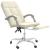 Fotoliu de birou rabatabil, crem, piele ecologică GartenMobel Dekor