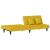 Canapea extensibilă, galben, catifea GartenMobel Dekor