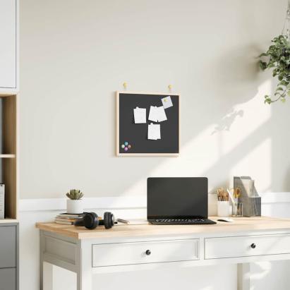 Tablă cu cadru din lemn masiv de pin negru 40x40 cm GartenMobel Dekor