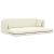 Canapea extensibilă de podea 200cm Crem Catifea GartenMobel Dekor