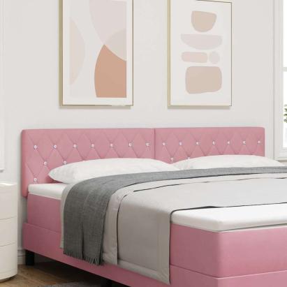 Tăblie cap cu headboard Roz 180 cm Piele artificială GartenMobel Dekor