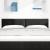 Tăblie cap cu headboard Negru 144 cm Piele artificială GartenMobel Dekor