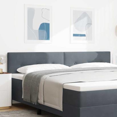 Tăblie cap cu headboard Gri închis 200 cm Piele artificială GartenMobel Dekor