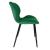 Set 2 scaune tapitate, din velur, picioare metalice, maxim 125 kg, 44x52x77 cm, verde Household NewTrend