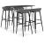 Set mobilier de bar, 5 piese, negru și gri GartenMobel Dekor