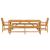 Set de masă pentru grădină 5 pcs Maro Lemn Solid de Acacia GartenMobel Dekor