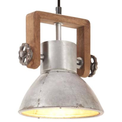 Lampă suspendată industrială, 25 W, argintiu, rotund, 19 cm E27 GartenMobel Dekor