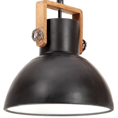 Lampă suspendată industrială, negru, 40 cm, 25 W, rotund, E27 GartenMobel Dekor