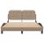 Cadru de pat fără saltea, Zadar, cappuccino, 140x190 cm, piele ecologică GartenMobel Dekor