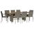 Set mobilier grădină cu perne, 9 piese, gri, poliratan GartenMobel Dekor