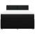 Pat box spring cu saltea, negru, 160x200 cm, textil GartenMobel Dekor