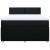 Pat box spring cu saltea, negru, 140x200 cm, textil GartenMobel Dekor