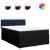 Pat box spring cu saltea, negru, 140x200 cm, textil GartenMobel Dekor