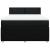 Pat box spring cu saltea, negru, 160x200 cm, textil GartenMobel Dekor