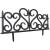 Gard de gradina decorativ, plastic negru, set 4 buc, 59.5x37 cm GartenVIP DiyLine