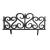 Gard de gradina decorativ, plastic negru, set 4 buc, 59.5x37 cm GartenVIP DiyLine