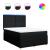 Pat box spring cu saltea, negru, 140x200 cm, textil GartenMobel Dekor
