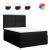 Pat box spring cu saltea, negru, 160x200 cm, textil GartenMobel Dekor
