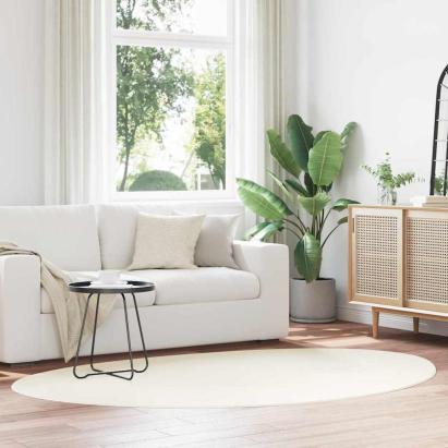 Covoare de zonă HUARTE Crem 140 x 200 cm Poliester GartenMobel Dekor