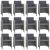 Set mobilier de exterior cu perne 13 piese, antracit, poliratan GartenMobel Dekor