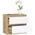 Comoda cu 2 sertare din PAL laminat 16 mm, 60x40x55 cm, stejar artisan si alb Household NewTrend