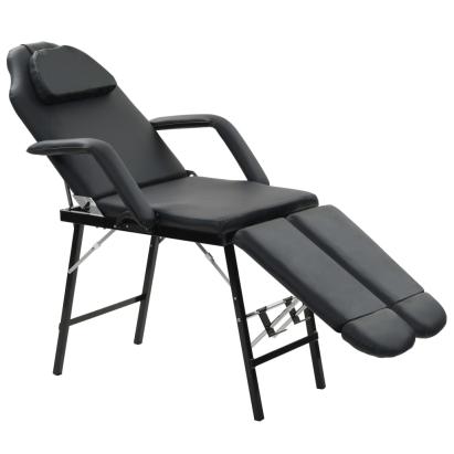 Scaun tratament facial, piele artificială, 185x78x76 cm, negru GartenMobel Dekor