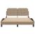 Cadru de pat cu LED fără saltea, Zadar, cappuccino, 140x200 cm GartenMobel Dekor