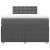 Pat box spring cu saltea, gri închis, 120x200 cm, textil GartenMobel Dekor
