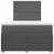 Pat box spring cu saltea, gri închis, 120x200 cm, textil GartenMobel Dekor