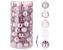 Set globuri de Craciun, 100 bucati, 6cm, roz Household NewTrend