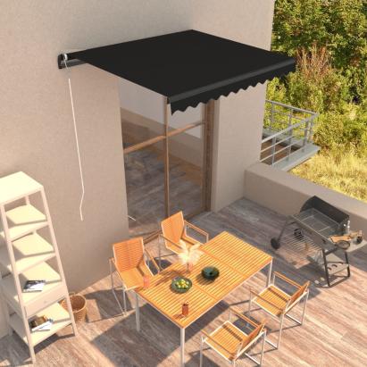 Copertină retractabilă manual, antracit, 300 x 250 cm GartenMobel Dekor