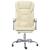 Fotoliu de birou rabatabil, crem, piele ecologică GartenMobel Dekor