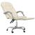 Fotoliu de birou rabatabil, crem, piele ecologică GartenMobel Dekor