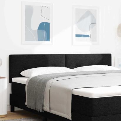 Tăblie cap cu headboard Negru 180 cm Piele artificială GartenMobel Dekor