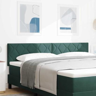 Tăblie cap cu headboard Verde închis 180 cm Catifea GartenMobel Dekor