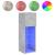 Comode TV cu lumini LED, 2 buc., gri beton, 30,5x30x90 cm GartenMobel Dekor