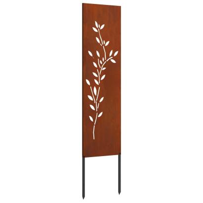 Ecran de intimitate pentru grădină Floral Ruginit 32 x 140 cm GartenMobel Dekor