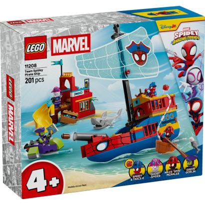 LEGO MARVEL CORABIA DE PIRATI A ECHIPEI LUI SPIDEY 11208 SuperHeroes ToysZone