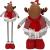 (DL) Figurina Craciun, Ren, picioare telescopice, inaltime extensibila 55-95cm Household NewTrend