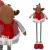 (DL) Figurina Craciun, Ren, picioare telescopice, inaltime extensibila 55-95cm Household NewTrend