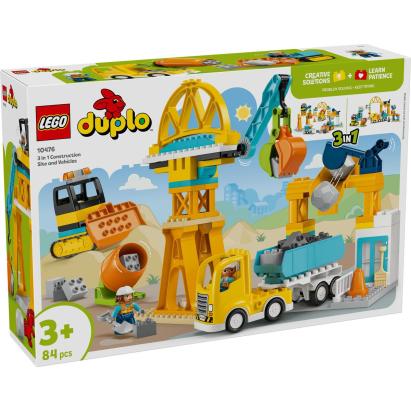 LEGO DUPLO SANTIER SI VEHICULE DE CONSTRUCTII 3 IN 1 10476 SuperHeroes ToysZone