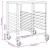 Cărucior cu tăvi cu 12 containere GN 75x55x87cm oțel inoxidabil GartenMobel Dekor