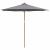 Parasol de Grădină Gri închis Ø 270 x 260 cm Bambus GartenMobel Dekor