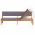 Șezlong cu pernă Maro 200 x 57 x 75cm Lemn masiv de acacia GartenMobel Dekor