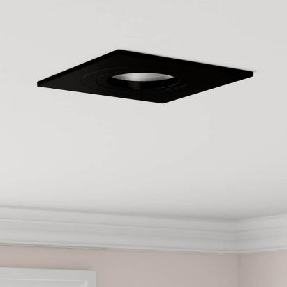 Spot 6 pcs Negru 9 x 9 x 2 cm Aluminiu GartenMobel Dekor