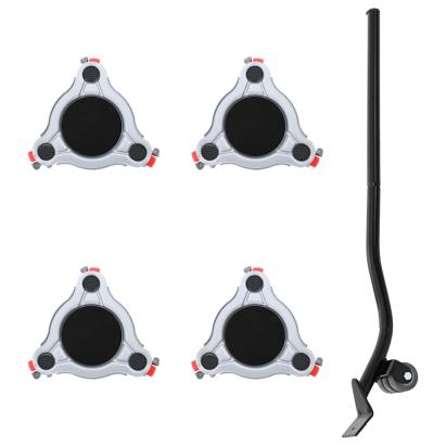 Role pentru mobilă, 4 buc., cu dispozitiv de ridicare, 14,5x13,5x4 cm, oțel, 400 kg GartenMobel Dekor