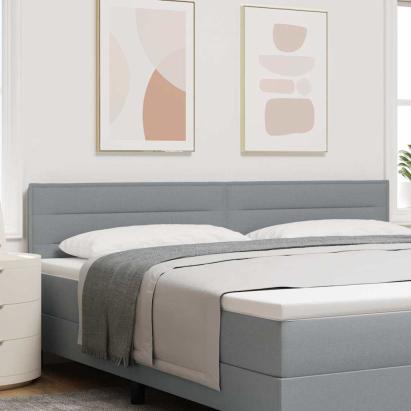 Tăblie cap cu headboard Gri deschis 200 cm Piele artificială GartenMobel Dekor