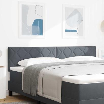 Tăblie cap cu headboard Gri închis 180 cm Catifea GartenMobel Dekor