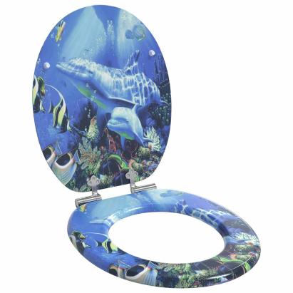 Capacul de toaletă albastru 44 x 38 cm Placă MDF GartenMobel Dekor