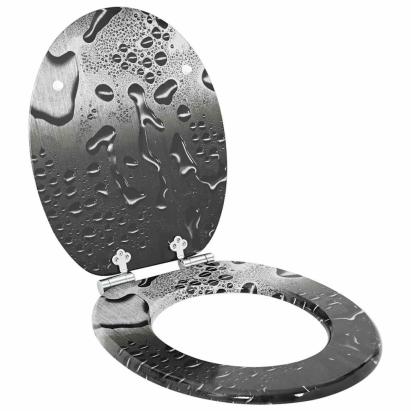 Capacul de toaletă Gri 44 x 38 cm Placă MDF GartenMobel Dekor